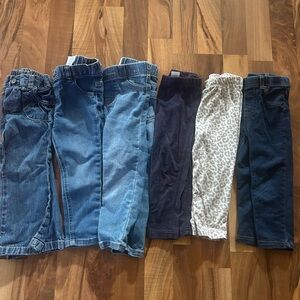 2T/24 Months Girl Jeans/Leggings (6 pants total)